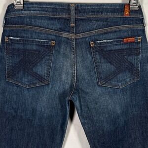 7 For All Mankind Flynt Bootcut Jeans Dark Wash Size 30 U170N080U- Made in USA